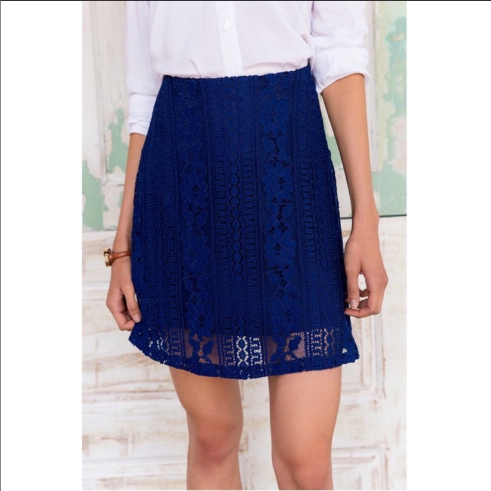 NWT Alya for Francesca’s Blue Knit Skirt